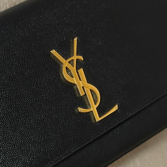 Yves Saint Laurent Black Leather Clutch - Picture 5 of 6